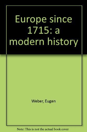 Beispielbild fr Europe since 1715: a modern history zum Verkauf von medimops