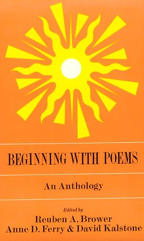 Imagen de archivo de Beginning with Poems : An Anthology a la venta por Better World Books
