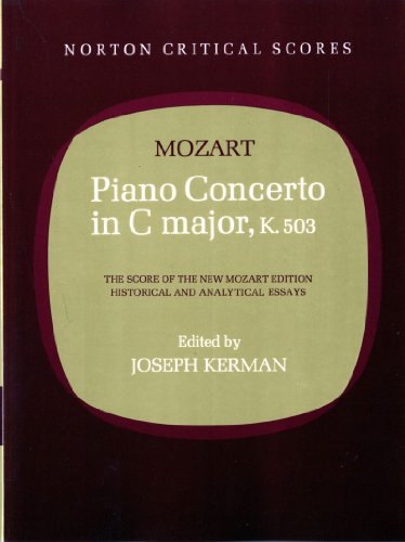Beispielbild fr Piano Concerto in C Major, K. 503 (Norton Critical Scores) zum Verkauf von Gulf Coast Books