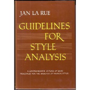 9780393099461: Larue: ∗guidelines∗ For Style Analysis