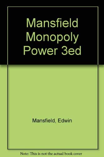 Stock image for Monopoly Power and Economic Performance for sale by Better World Books