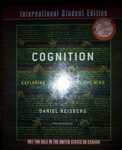 9780393117769: Cognition: Exploring the Science of the Mind
