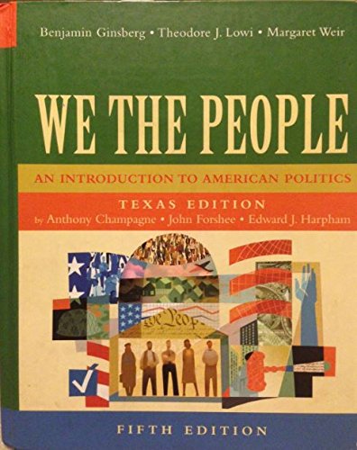 9780393165500: We The People: An Introduction to American Politic