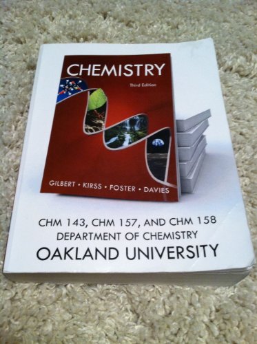 Imagen de archivo de Chemistry, The Science in Context (Oakland University Custom Edition) a la venta por Better World Books