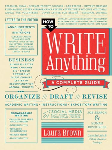 Beispielbild fr How to Write Anything : A Complete Guide zum Verkauf von Better World Books