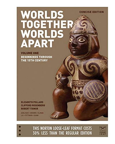 Imagen de archivo de Worlds Together, Worlds Apart: A History of the World: From the Beginnings of Humankind to the Present (Concise Edition) (Vol. 1) a la venta por HPB-Red