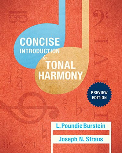 Stock image for Concise Introduction to Tonal Harmony: Preview Edition (Class Test Edition) for sale by SecondSale