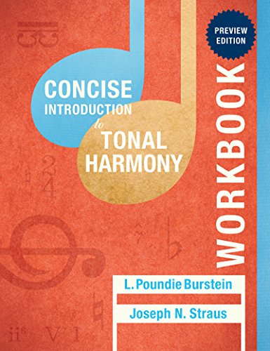 Beispielbild fr Concise Introduction to Tonal Harmony, Workbook: Preview Edition zum Verkauf von Wonder Book