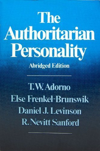 Imagen de archivo de The Authoritarian Personality (Studies in Prejudice) by Theodor W. Adorno (1983-06-22) a la venta por HPB-Red