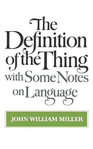 9780393300598: The Definition of the Thing: With Some Notes on Language