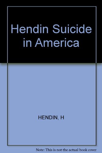 Imagen de archivo de Suicide in America a la venta por Gil's Book Loft