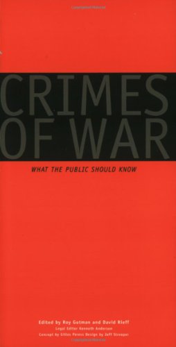 Beispielbild für Crimes of War : What the Public Should Know zum Verkauf von Books Unplugged