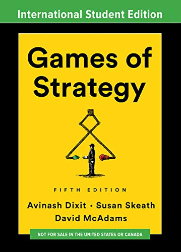 Imagen de archivo de Games of Strategy a la venta por Blackwell's