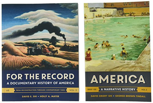 Imagen de archivo de America: a Narrative History and for the Record a la venta por Better World Books: West