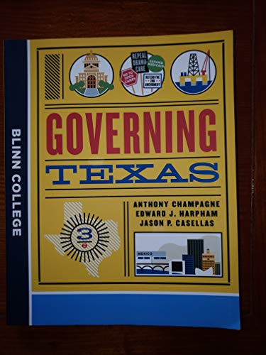 Beispielbild fr Governing Texas, Third Edition zum Verkauf von SecondSale