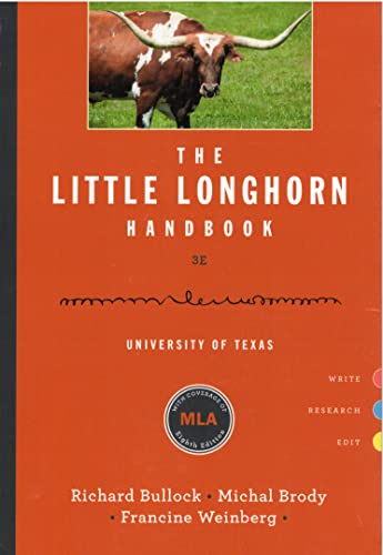 Beispielbild fr Little Longhorn Handbook (MLA Update) zum Verkauf von Better World Books