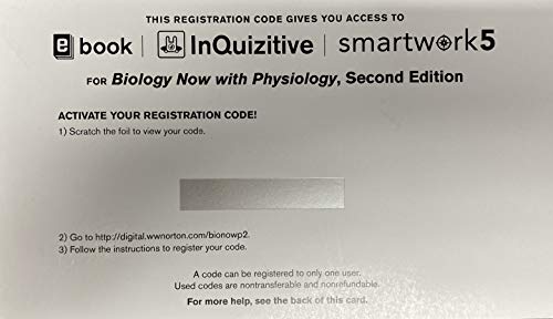 9780393631814: Inquizitive Access for Biology Now with Physiology, Second Edition