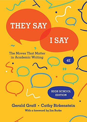 Beispielbild fr They Say / I Say: The Moves That Matter in Academic Writing zum Verkauf von Dream Books Co.