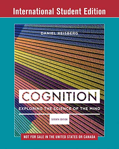 Stock image for Cognition  " Exploring the Science of the Mind for sale by WorldofBooks