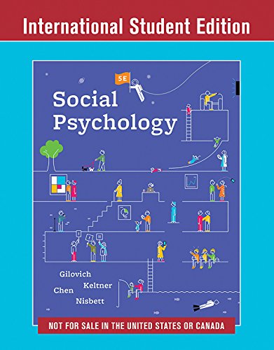 Beispielbild fr Social Psychology zum Verkauf von Books Puddle