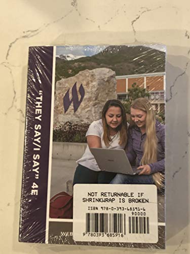 Stock image for They Say 4e and Little Wildcat 3e for Weber State University Set for sale by Jenson Books Inc
