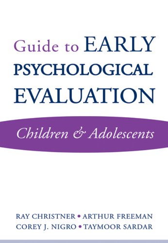 Stock image for Guide to Early Psychological Evaluation: Children & Adolescents for sale by ThriftBooks-Dallas