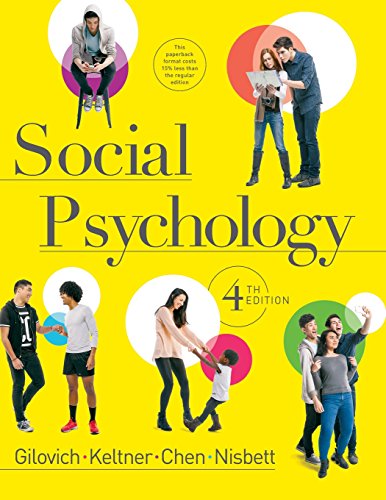 Imagen de archivo de Social Psychology (Fourth Edition) a la venta por SecondSale