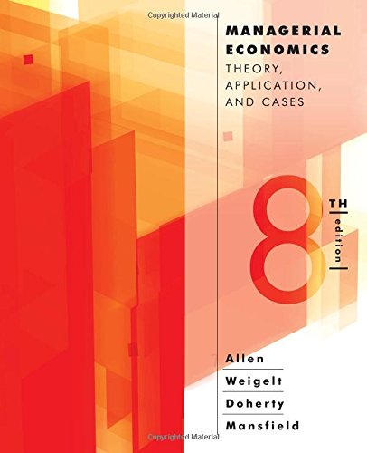 Imagen de archivo de Managerial Economics: Theory, Applications, and Cases a la venta por BooksRun