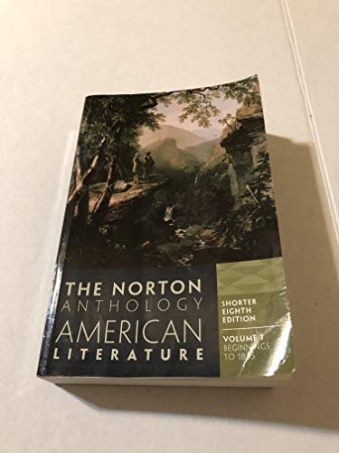 Imagen de archivo de The Norton Anthology of American Literature, Vol. 1 (Shorter Eighth Edition) a la venta por SecondSale