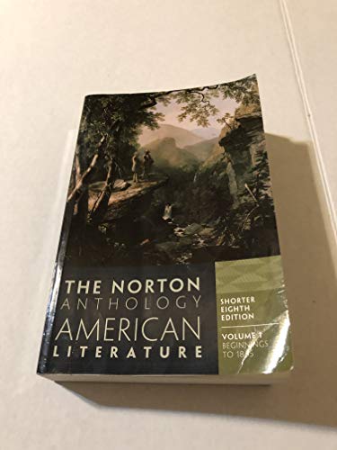 9780393918861: The Norton Anthology of American Literature 8e – V1 Shorter