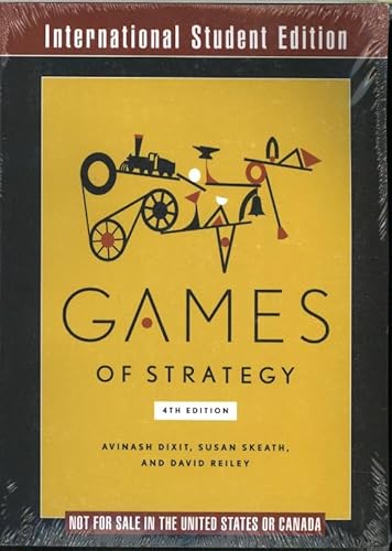 Beispielbild fr Games of Strategy zum Verkauf von Phatpocket Limited