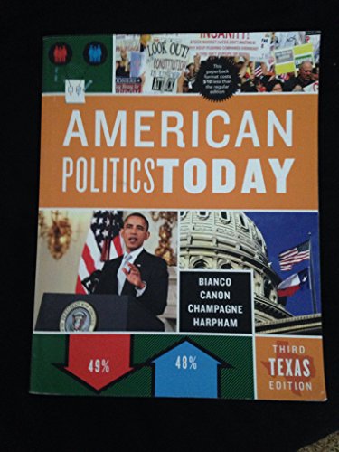 Stock image for American Politics Today: Texas Edition for sale by HPB-Red