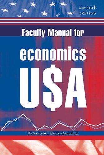 Imagen de archivo de Faculty manual for economics USA a la venta por Once Upon A Time Books