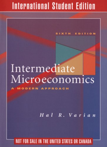 Beispielbild fr Intermediate Microeconomics 6e  " A Modern Approach International Student Edition zum Verkauf von WorldofBooks