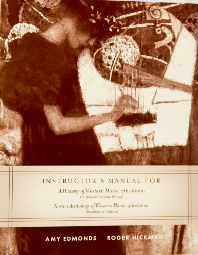 Imagen de archivo de A History of Western Music: Instructor's Manual a la venta por HPB-Red