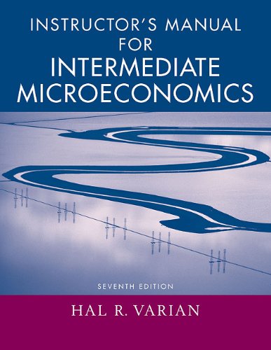 Imagen de archivo de Intermediate Microeconomics: Instructor's Manual a la venta por ThriftBooks-Atlanta