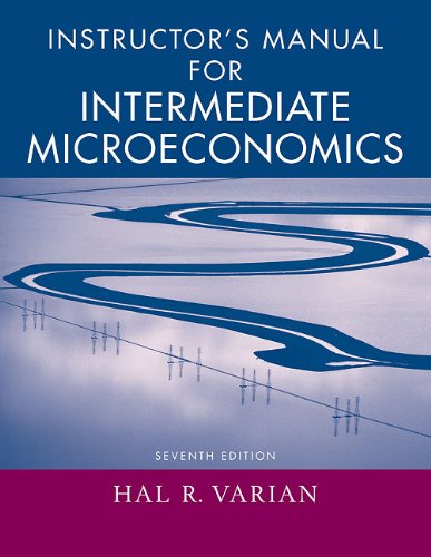 Stock image for Intermediate Microeconomics: Instructor's Manual for sale by ThriftBooks-Atlanta