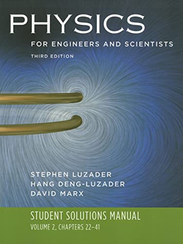 Imagen de archivo de Student Solutions Manual: for Physics for Engineers and Scientists, Third Edition a la venta por BooksRun