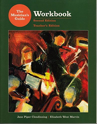 Imagen de archivo de Workbook for the Musician's Guide to Theory and Analysis, 2nd Edition, Teacher's Edition a la venta por HPB-Red