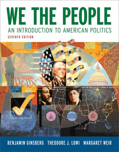 Imagen de archivo de We the People: An Introduction to American Politics a la venta por BookHolders