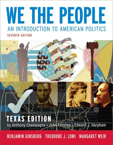 Imagen de archivo de We the People: An Introduction to American Politics a la venta por SecondSale
