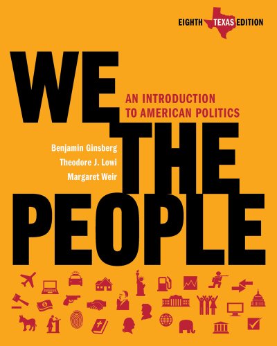 Imagen de archivo de We the People : An Introduction to American Politics a la venta por Better World Books