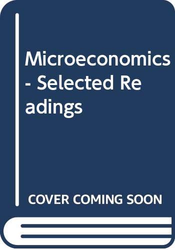 Imagen de archivo de Mansfield Microeconomics - Selected Readings 3ed a la venta por HPB-Red