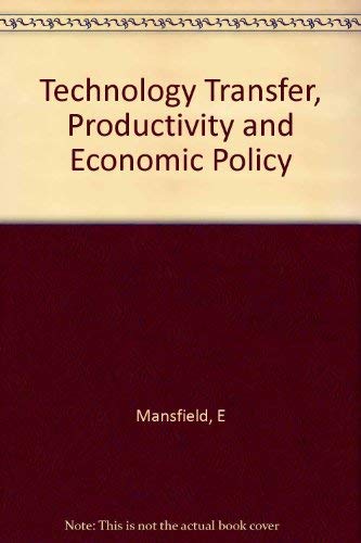 Imagen de archivo de Technology Transfer, Productivity, and Economic Policy a la venta por Better World Books