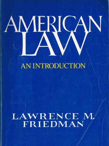 Beispielbild fr American Law zum Verkauf von Wonder Book