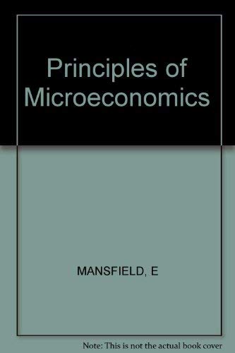 9780393952674: Mansfield ∗principles Of Microeconomics∗ 4ed (paper Only)