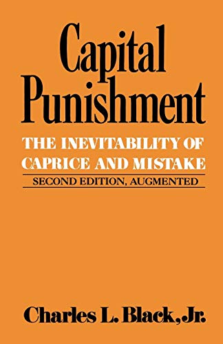 Stock image for Capital Punishment (Inevitability of Caprice and Mistake) for sale by HPB-Diamond