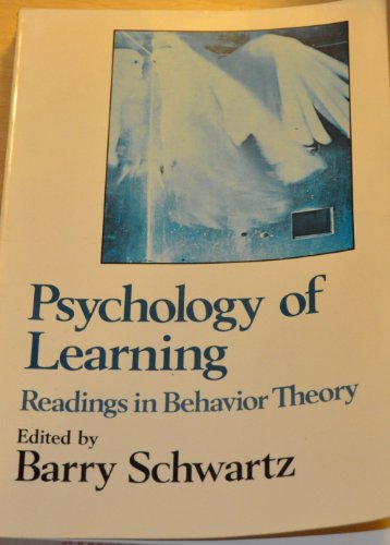 Stock image for Psychology of Learning: Readings in Behavior Theory for sale by Wonder Book