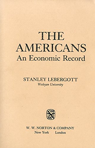 Imagen de archivo de Americans an Economic Record a la venta por Better World Books