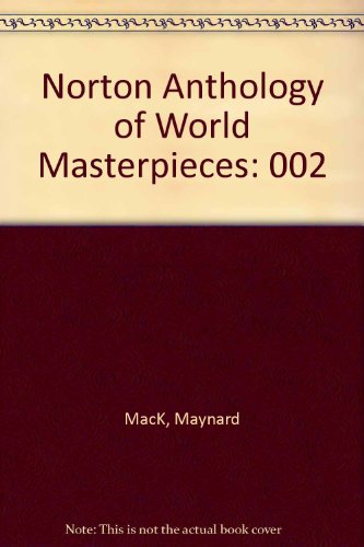 Imagen de archivo de Norton Anthology of World Masterpieces: 002 a la venta por Better World Books